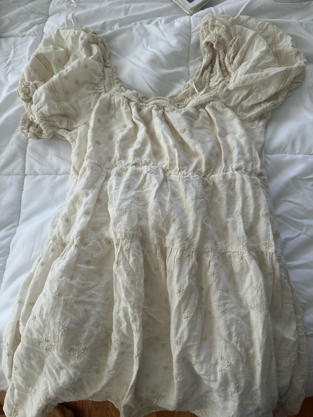 Women's Cream Floral Dress